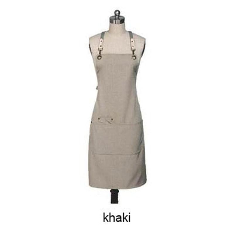 100% Cotton Canvas Kitchen Aprons w/ Detachable cross straps