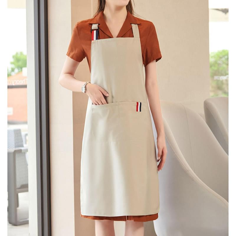 Serge Kitchen Aprons w/ Adjustable Straps & 2 front pockets