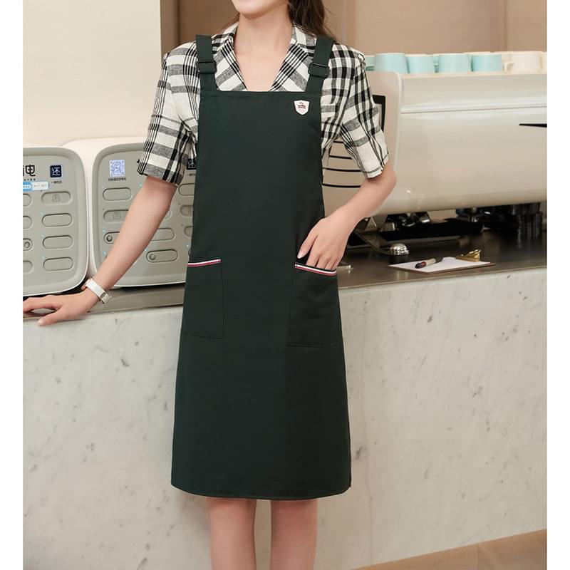 12 oz. Serge Kitchen Apron w/ Shoulder strap & 2 pockets