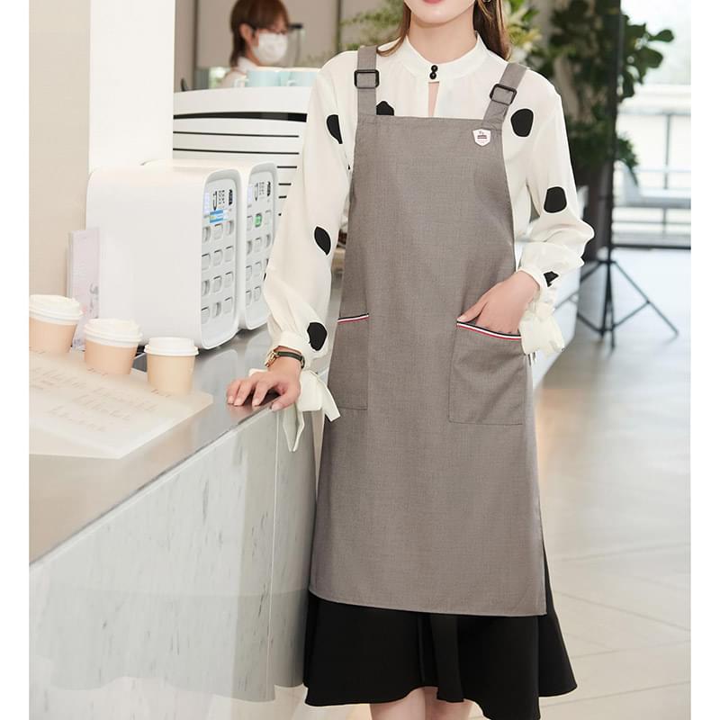 12 oz. Serge Kitchen Apron w/ Shoulder strap & 2 pockets