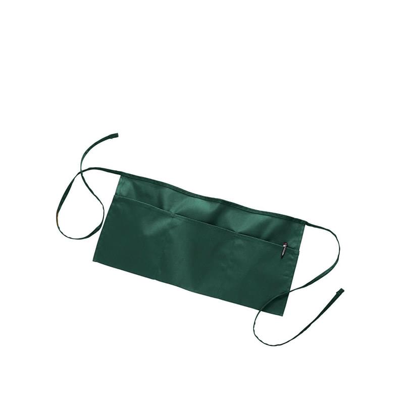 7.5 oz Restaurant Aprons w/ Custom Logo Full Length Apron 3 Pockets USA Decorated (24" x 12")
