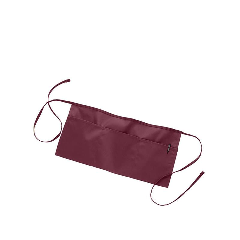 7.5 oz Restaurant Aprons w/ Custom Logo Full Length Apron 3 Pockets USA Decorated (24" x 12")