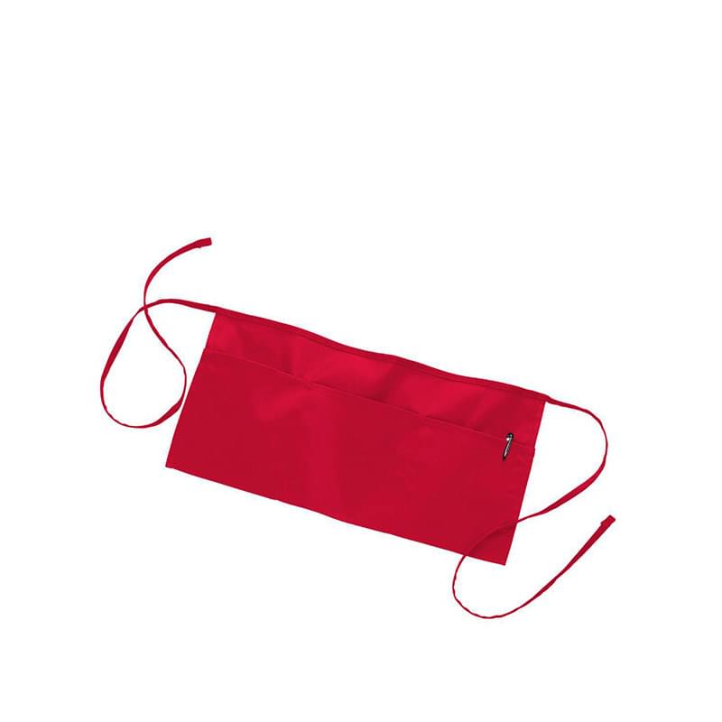 7.5 oz Restaurant Aprons w/ Custom Logo Full Length Apron 3 Pockets USA Decorated (24" x 12")