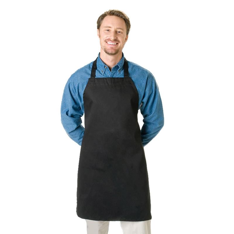 7.5 oz. Wide Bib Butcher Apron w/ Custom Logo Full Length Apron USA Decorated (28" x 34")