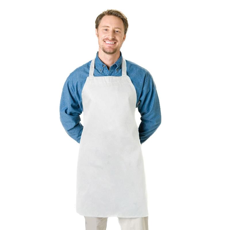 7.5 oz. Wide Bib Butcher Apron w/ Custom Logo Full Length Apron USA Decorated (28" x 34")