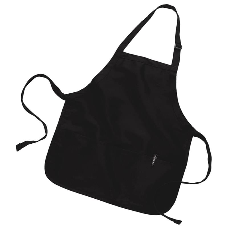 7.5 oz Multipurpose Apron w/ Custom Logo & Adjustable Neck Strap USA Decorated (22" x 24")
