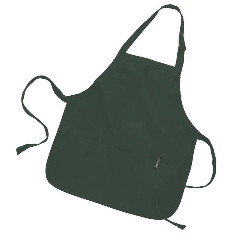 7.5 oz Multipurpose Apron w/ Custom Logo & Adjustable Neck Strap USA Decorated (22" x 24")