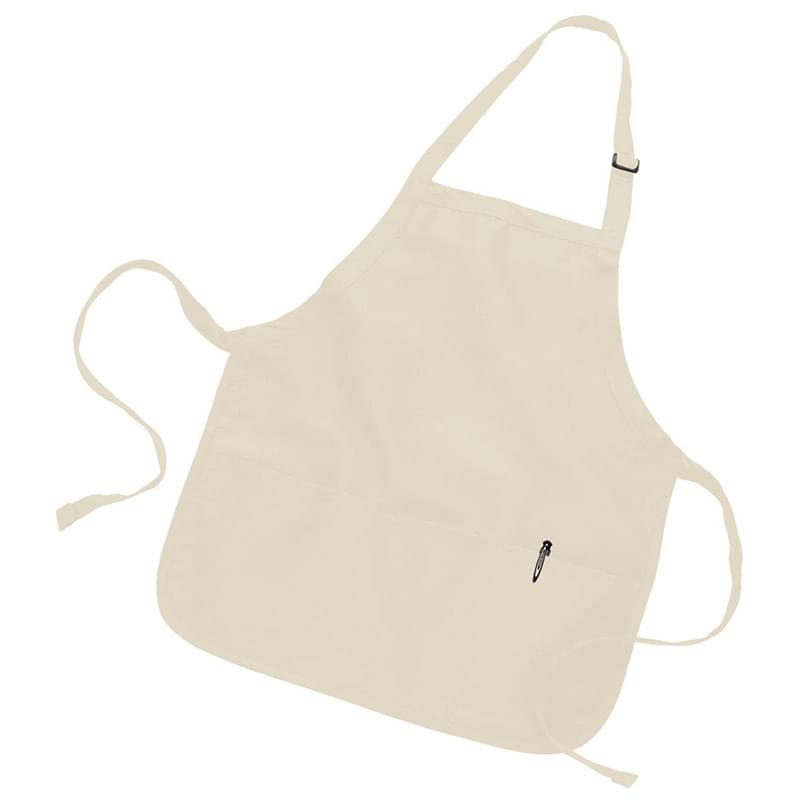 7.5 oz Multipurpose Apron w/ Custom Logo & Adjustable Neck Strap USA Decorated (22" x 24")
