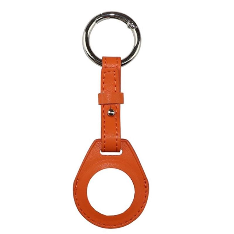 Leather AirTag Holder w/ Belt Closure & Keyring Custom Logo
