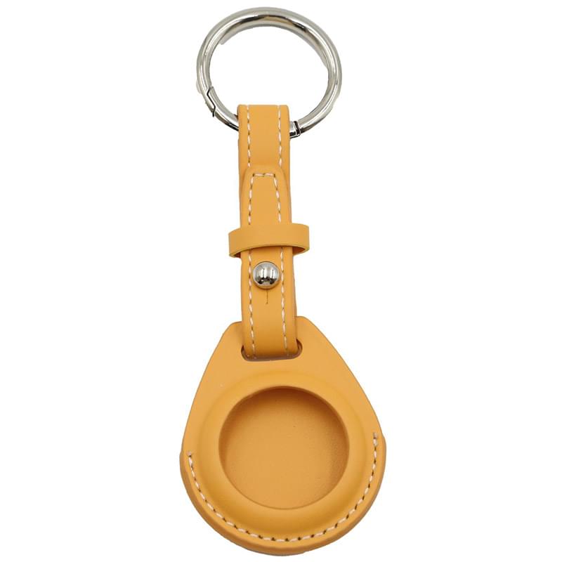 Leather AirTag Holder w/ Belt Closure & Keyring Custom Logo