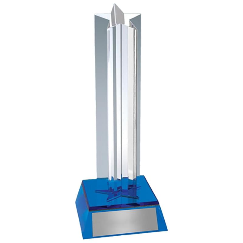 7.5" Golden Glow Column Acrylic Star Award