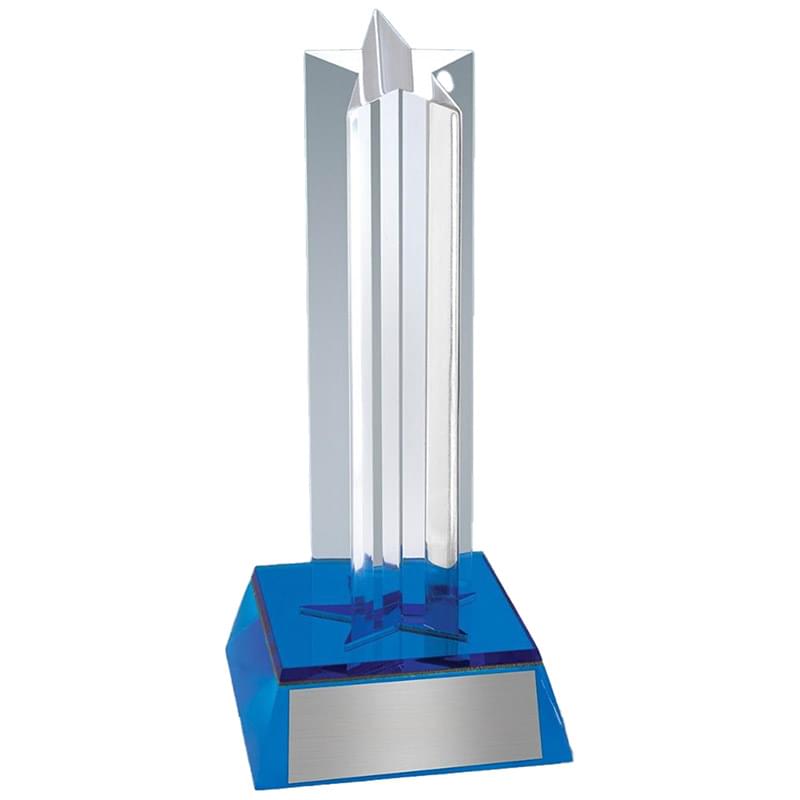 6.75" Blue Brilliance Column Acrylic Star Award