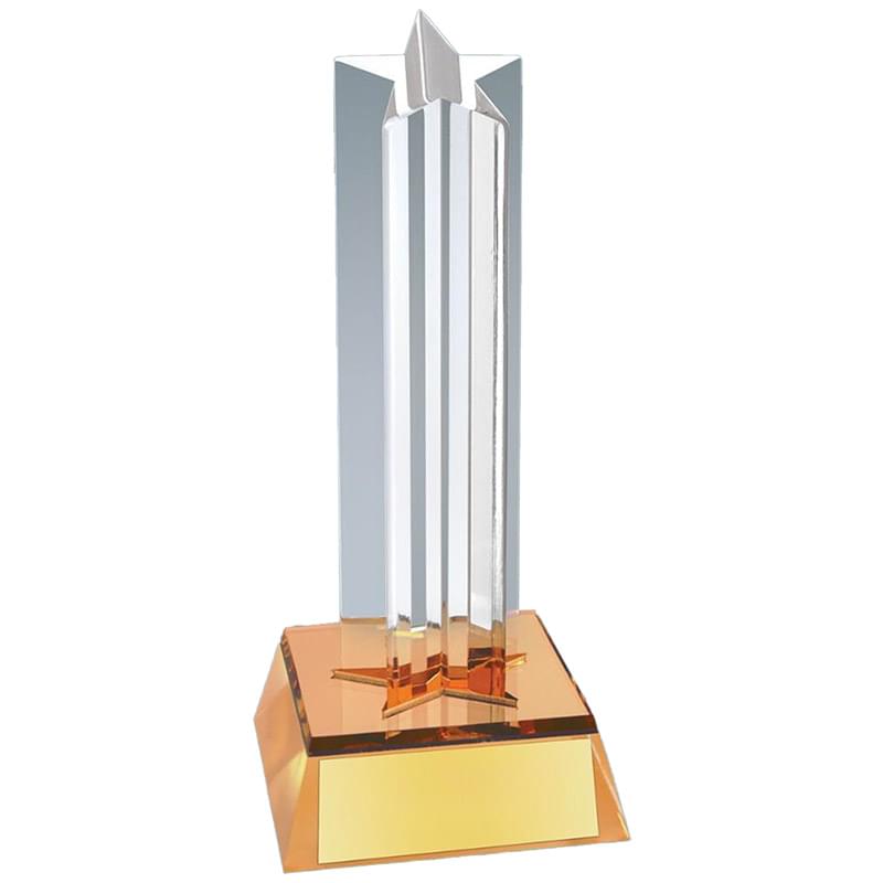 6.75" Blue Brilliance Column Acrylic Star Award