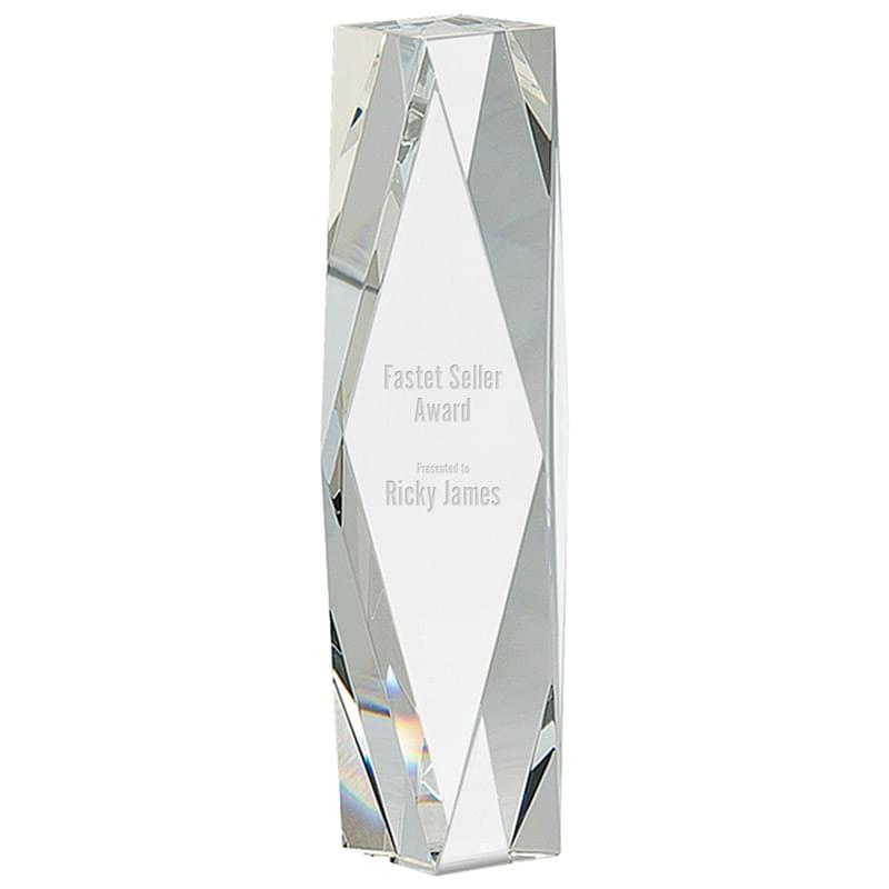 Clear Crystal Facet Tower Award