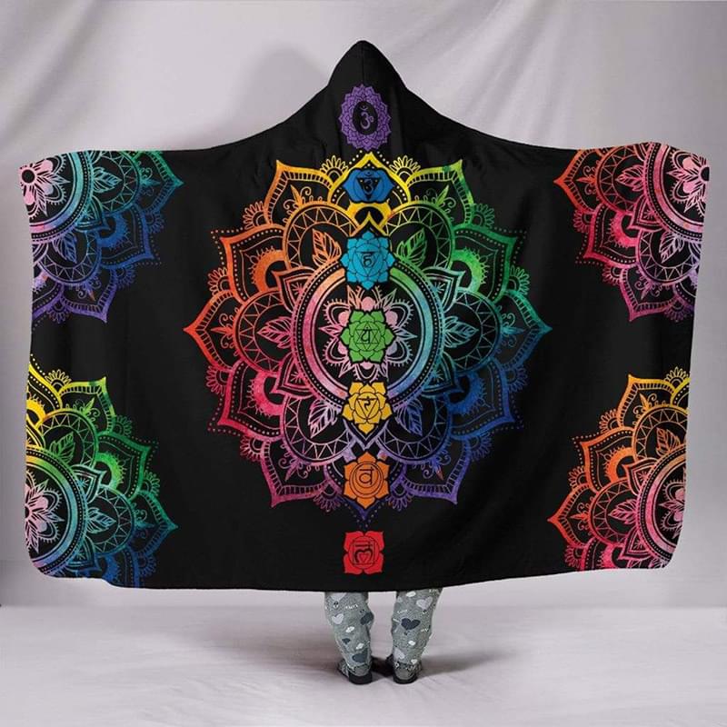 50" x 80" Hooded Sherpa Crystal Velvet Sublimation Cloak Blanket