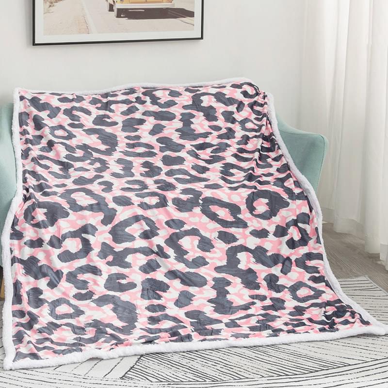 50x60 Plush Crystal Velvet Throw Sublimation Sherpa Blanket