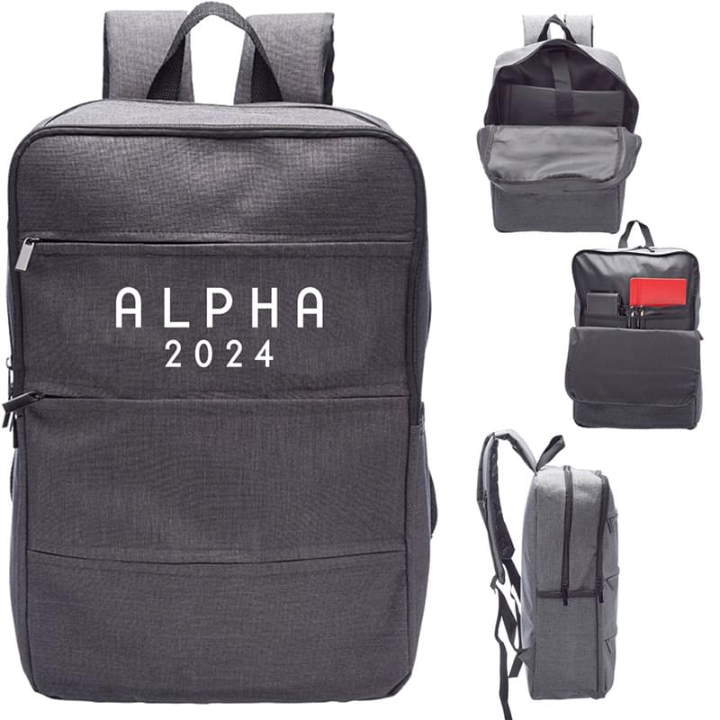 Tourist Laptop Backpack w/Three Front Zipper Pockets