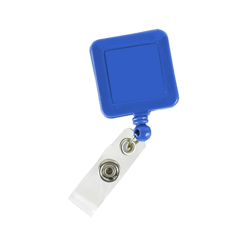 Quick Ship Full Color Square Badge Reel with Belt Clip