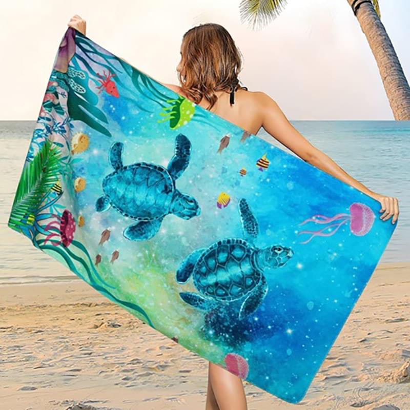 25"x 50" Sublimated Heavyweight Microfiber Beach Towel