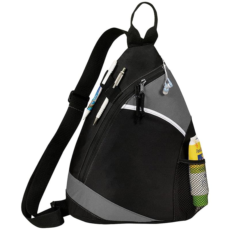 Premium Frosted Sling Crossbody Backpack (12" x 16" x 4")