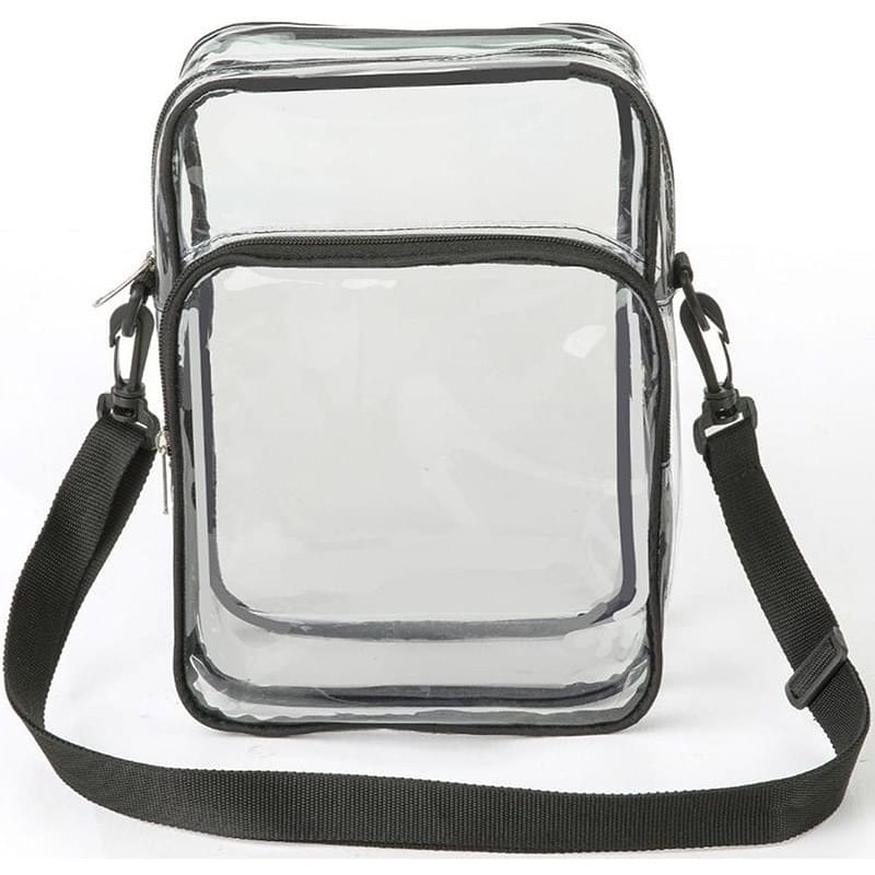 Clear PVC Crossbody Messenger Shoulder Bag with Adjustable Strap