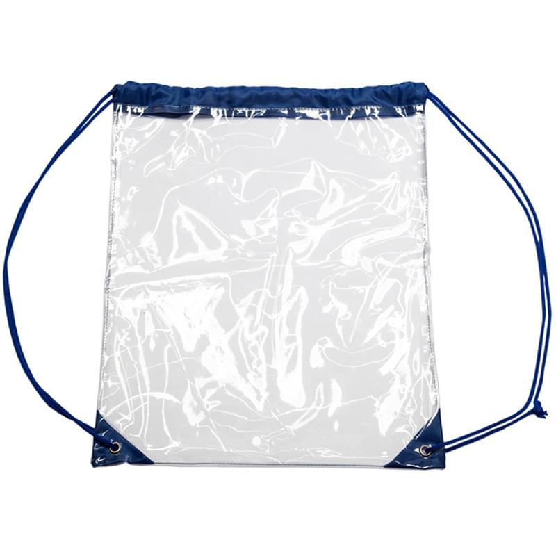 Clear PVC Drawstring Backpack w/ Matching Drawstring