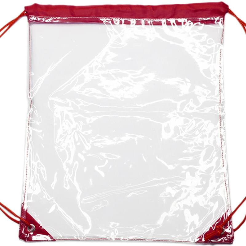 Clear PVC Drawstring Backpack w/ Matching Drawstring