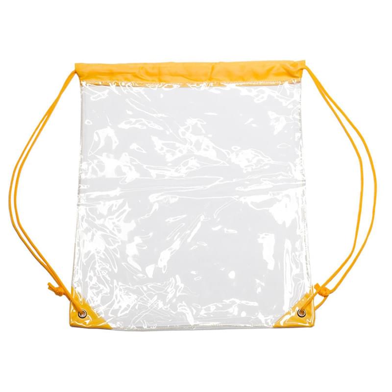 Clear PVC Drawstring Backpack w/ Matching Drawstring