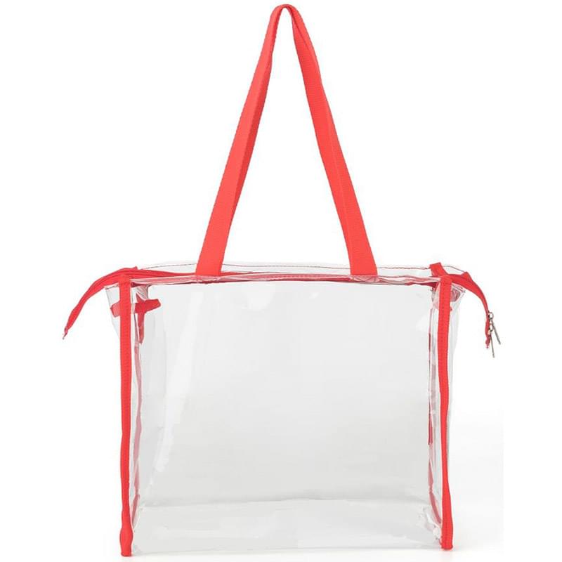 Clear PVC Transparent Zipper Tote Bag