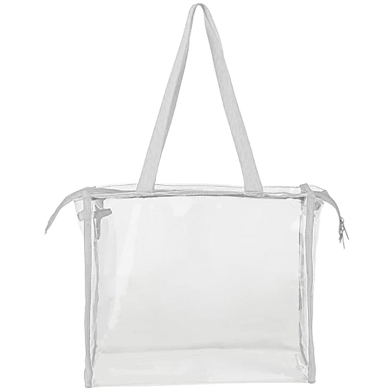 Clear PVC Transparent Zipper Tote Bag