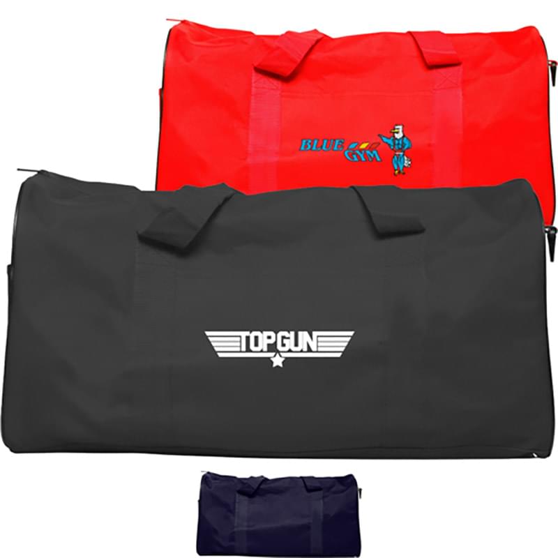 Polyester Travel Duffel Bag w/ Front Pocket