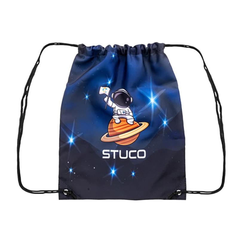 6 Oz Sublimated Poly Canvas Drawstring Cinch Up Backpack (14" x 17")