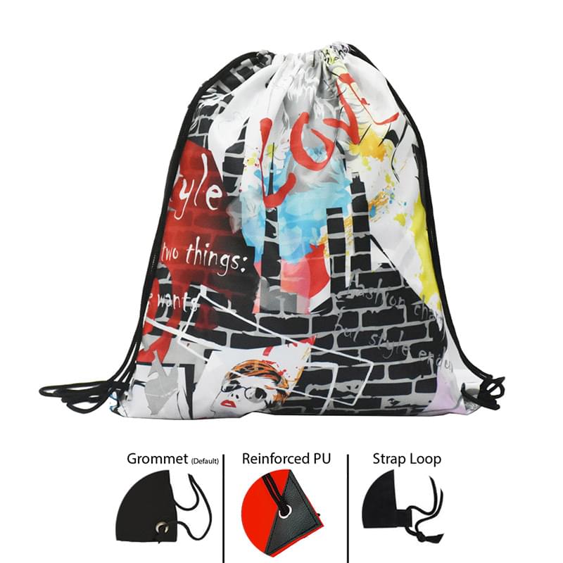 Drawstring Backpack With Full Color Sublimation Cinch Sports Bag