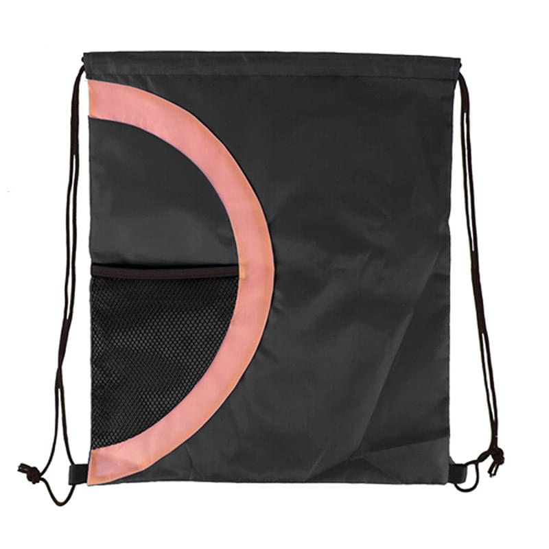 Dual Color Sports Drawstring Backpack w/ Bottle holder