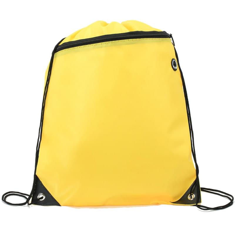 Two Tone Zipper Bag w/ Earphone Outlet Drawstring Backpack
