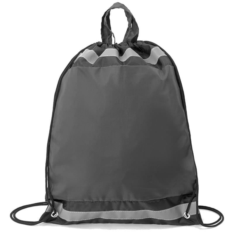 Tri Color Bag Reflective Stripes Drawstring Backpack