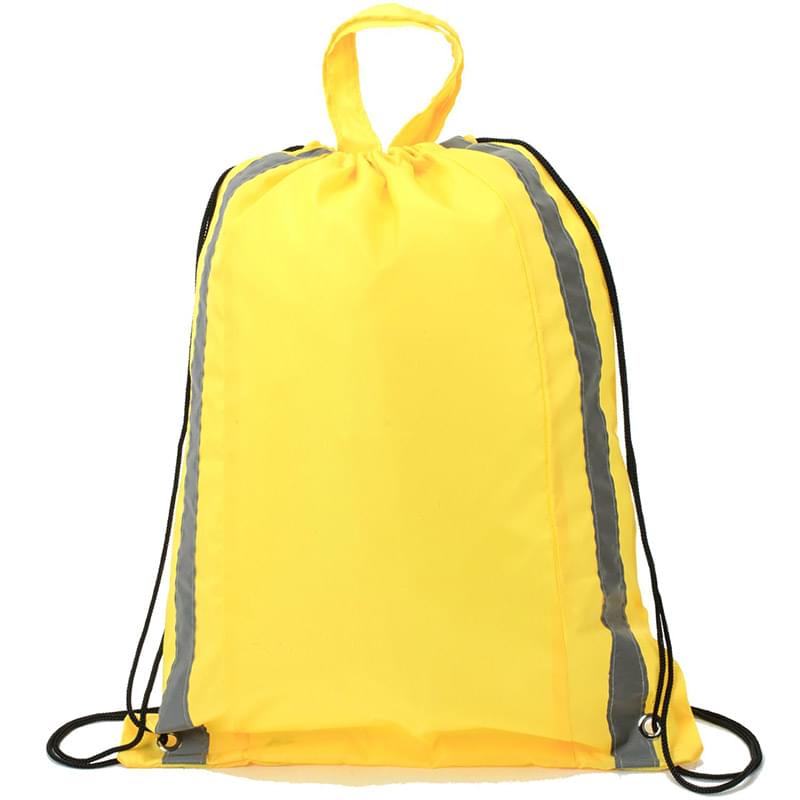Two Color Stripes Design w/ Grommet Hook Drawstring Backpack