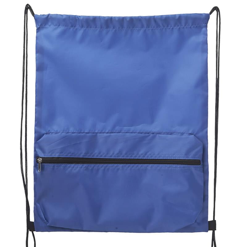 Drawstring with Front Large Zipper Pocket (14.56" x 18.11")