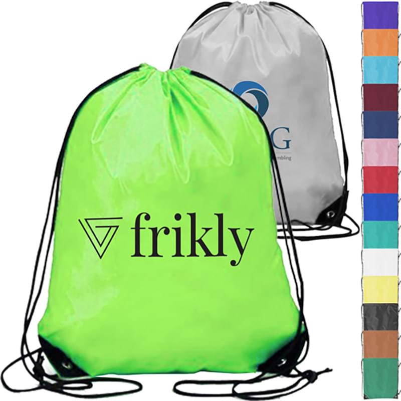 Football Shape Fabric Drawstring w/ Reinforced Corner