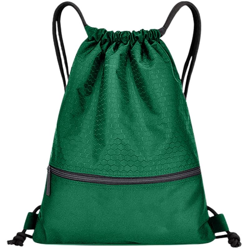 Football Shape Fabric Drawstring w/ Zipper
