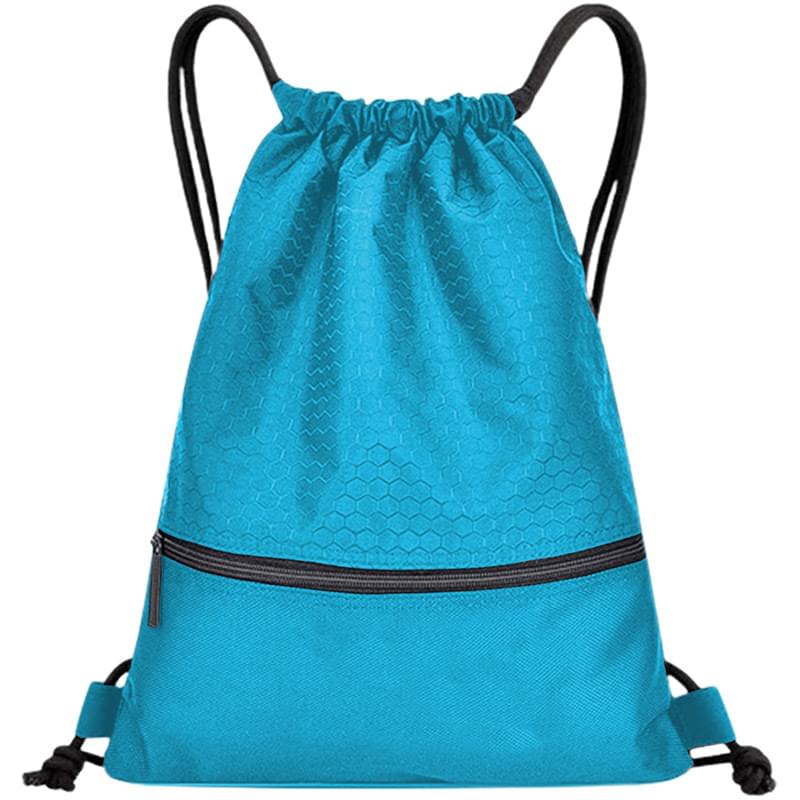 Football Shape Fabric Drawstring w/ Zipper