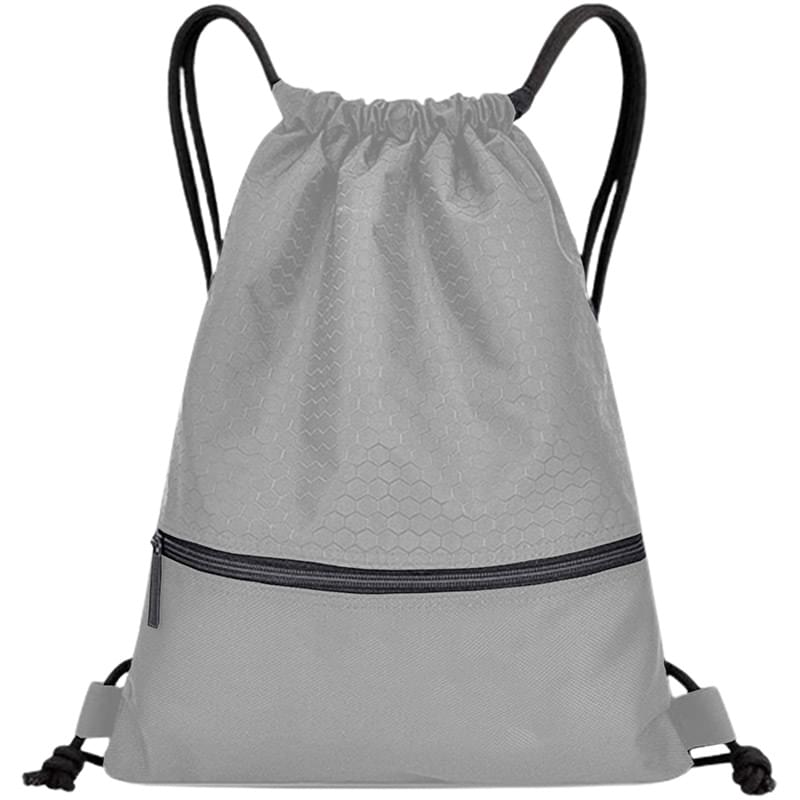 Football Shape Fabric Large Drawstring w/ Zipper