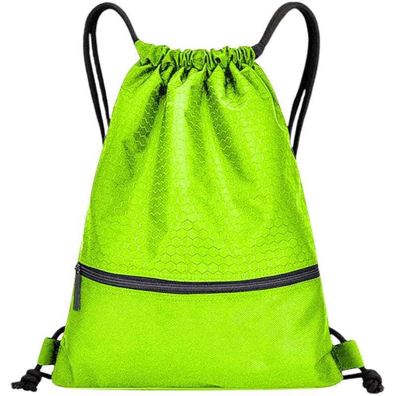 Football Shape Fabric Large Drawstring w/ Zipper