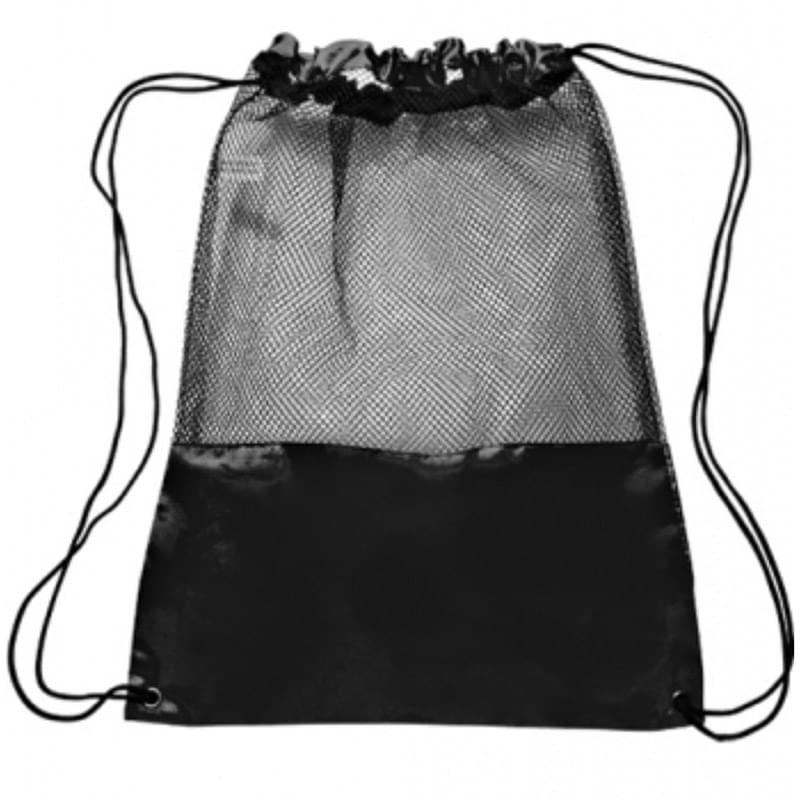 Translucent Mesh Drawstring Backpacks