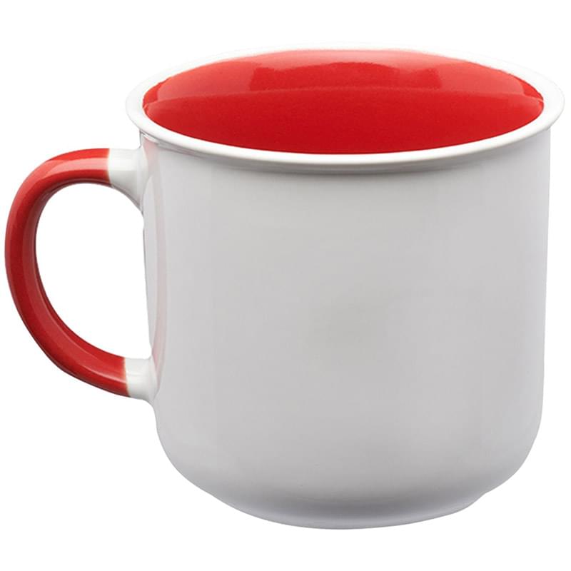 15 Oz. Ceramic Camp Fire Coffee Mug w/Custom Imprint