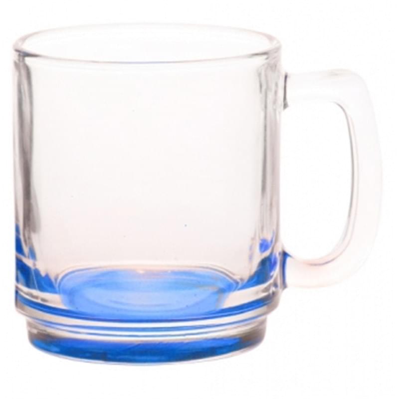 9 oz. Classic Glass Coffee Mug w/ Custom Logo Easy Grip Mugs