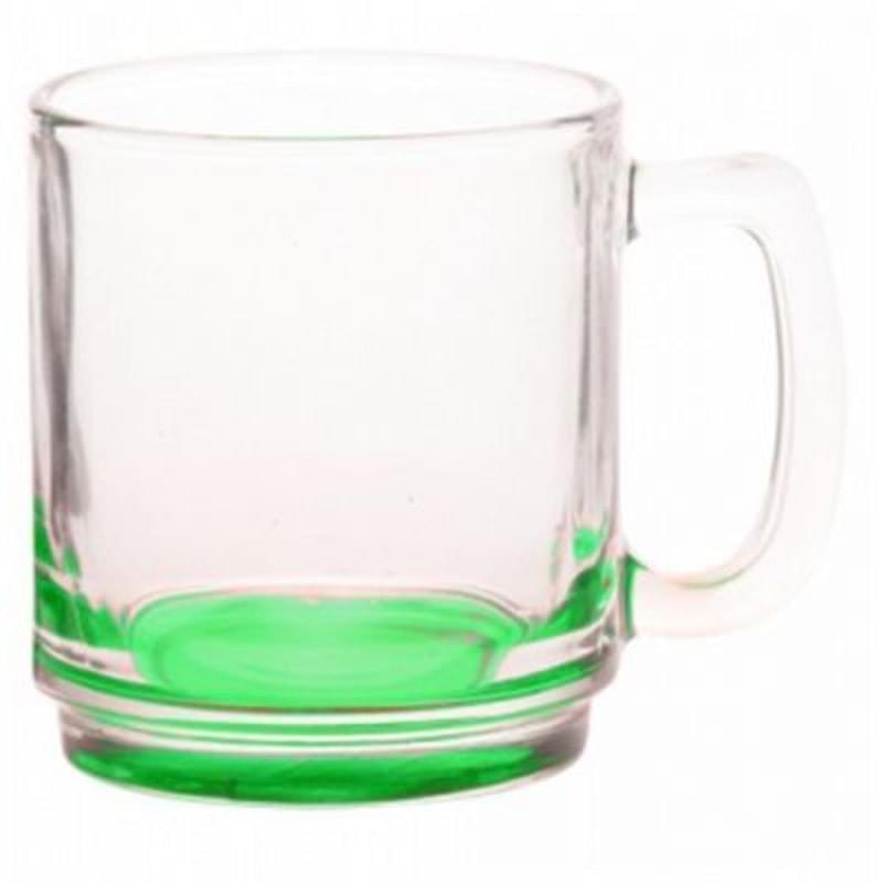 9 oz. Classic Glass Coffee Mug w/ Custom Logo Easy Grip Mugs