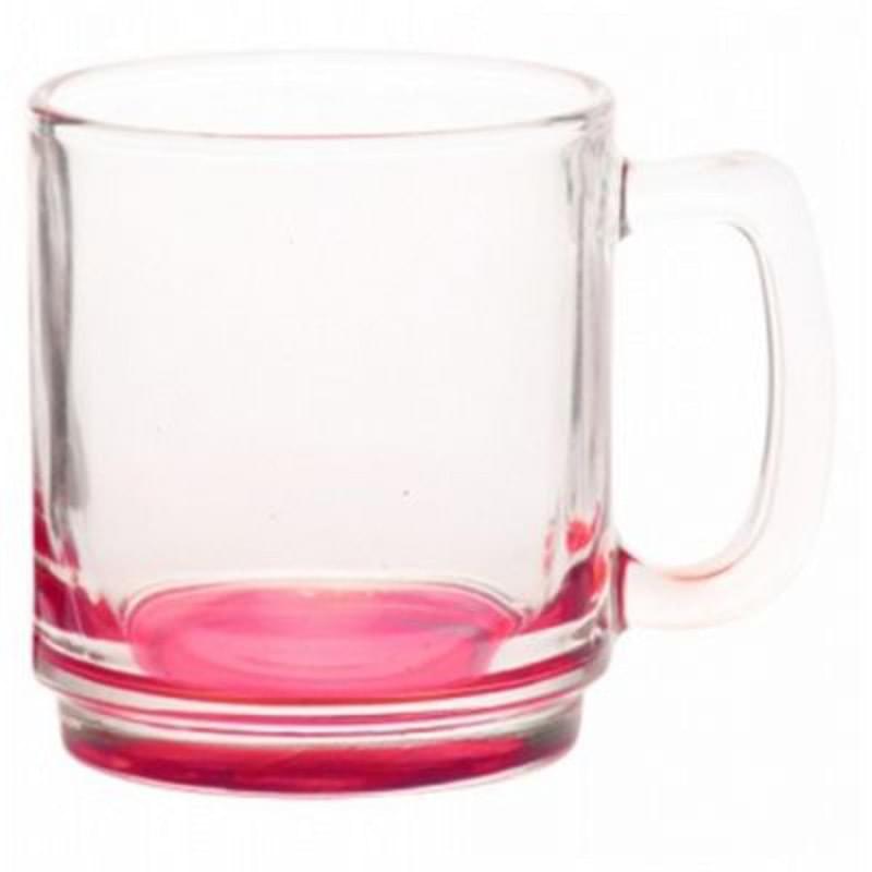 9 oz. Classic Glass Coffee Mug w/ Custom Logo Easy Grip Mugs