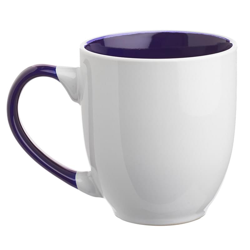 16 oz. Miami Two-Tone Bistro Custom Ceramic Mugs