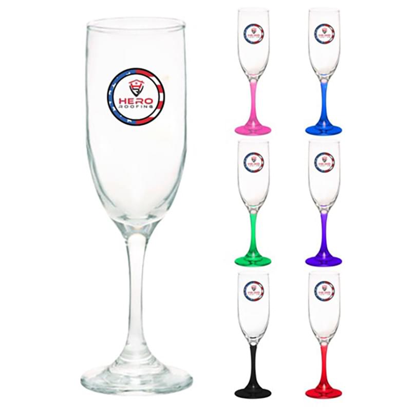 6.25 oz Premiere Flutes Glasses W/ Custom Logo